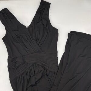 BCBG Max Azaria V-Neck Black Evening Gown